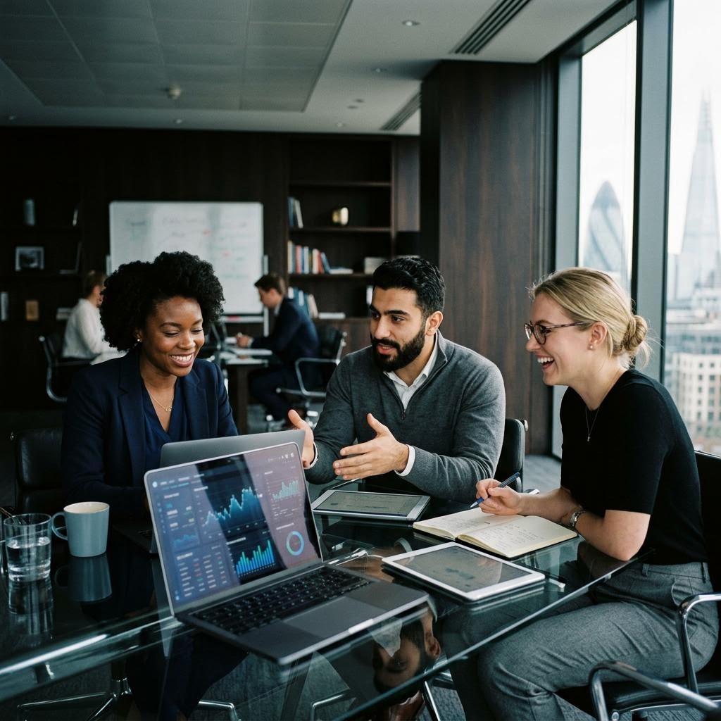 Team ingegneristico di BitMeridian AI al lavoro